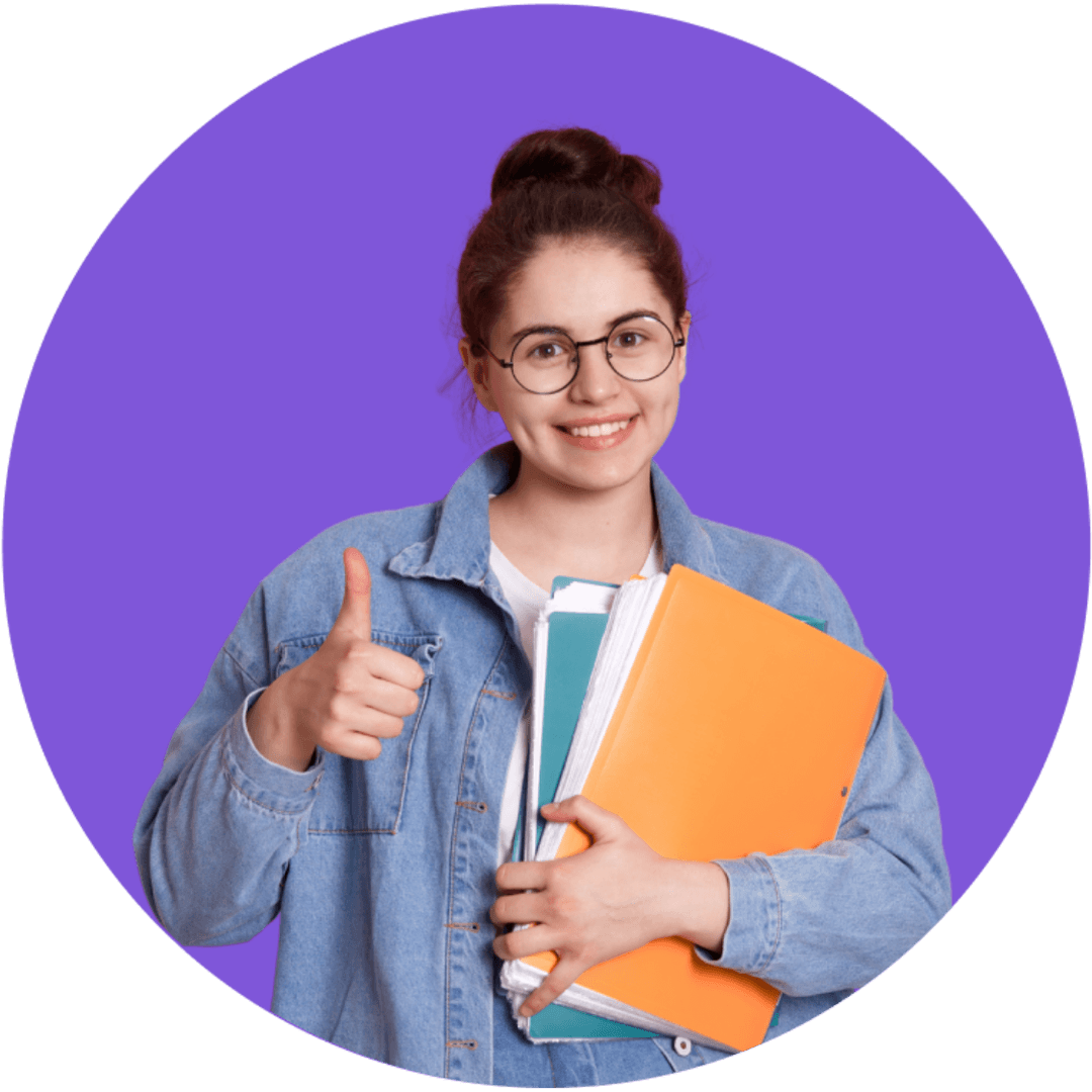 Student with books